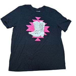 Western Graphic Tee 2X‎ Plus | Black Pink Cowboy Shirt | Rowdy Crowd Boutique